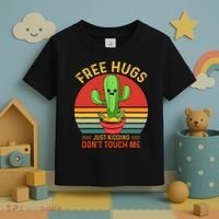 Free Hugs Just Kidding Dont Touch Me Humor Toddler T-Shirt thumb 3