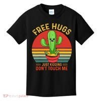 Free Hugs Just Kidding Dont Touch Me Humor Kids T-Shirt thumb 0