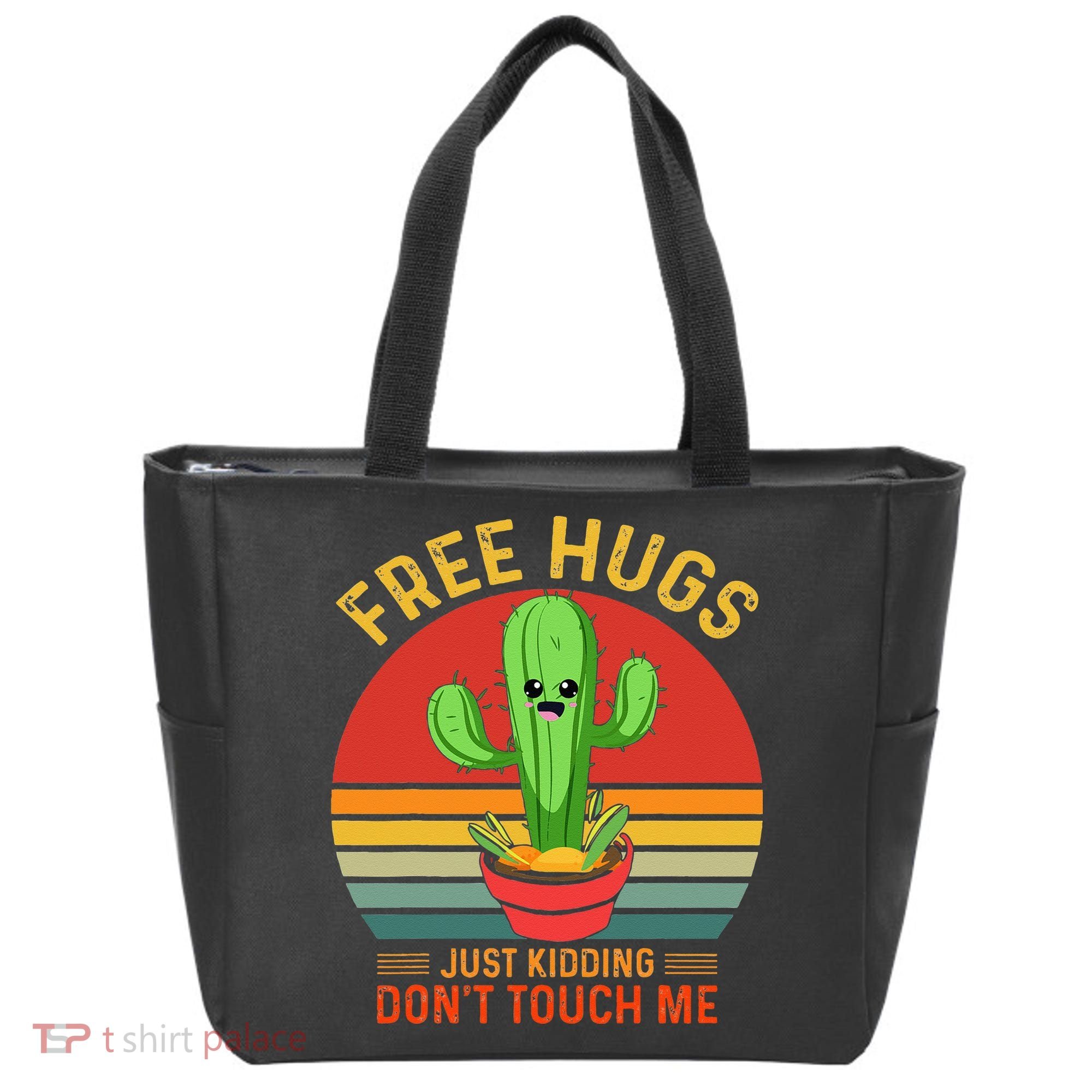 Free Hugs Just Kidding Dont Touch Me Humor Tote Bag