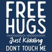 Free Hugs Just Kidding Dont Touch Me Xmas Christmas Women's Long Sleeve Shirt thumb 2