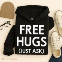 Free Hugs Just Ask Joke Hoodie thumb 4