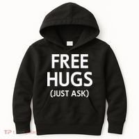 Free Hugs Just Ask Joke Kids Hoodie thumb 0