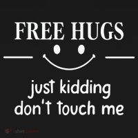 Free Hugs Just Kidding Dont Touch Me Women's Hoodie thumb 2