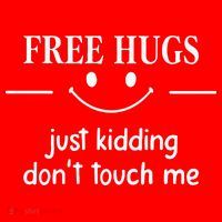 Free Hugs Just Kidding Dont Touch Me Santa Hat thumb 1