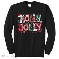 Festive Holly Jolly Christmas Faux Yarn Sweatshirt thumb 0