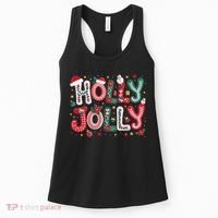 Festive Holly Jolly Christmas Faux Yarn Women's Tank Top thumb 0
