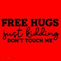 Free Hugs Just Kidding DonT Touch Me Santa Hat thumb 1