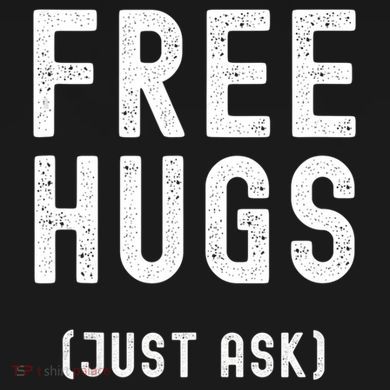 Free Hugs Just Ask USA-Made Doggie Bandana