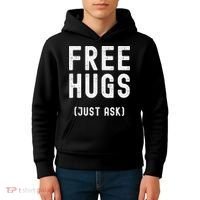 Free Hugs Just Ask Kids Hoodie thumb 4