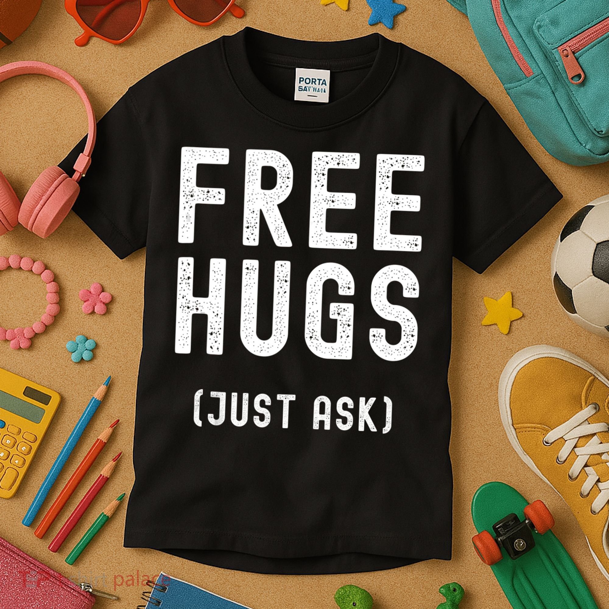 Free Hugs Just Ask Kids T-Shirt