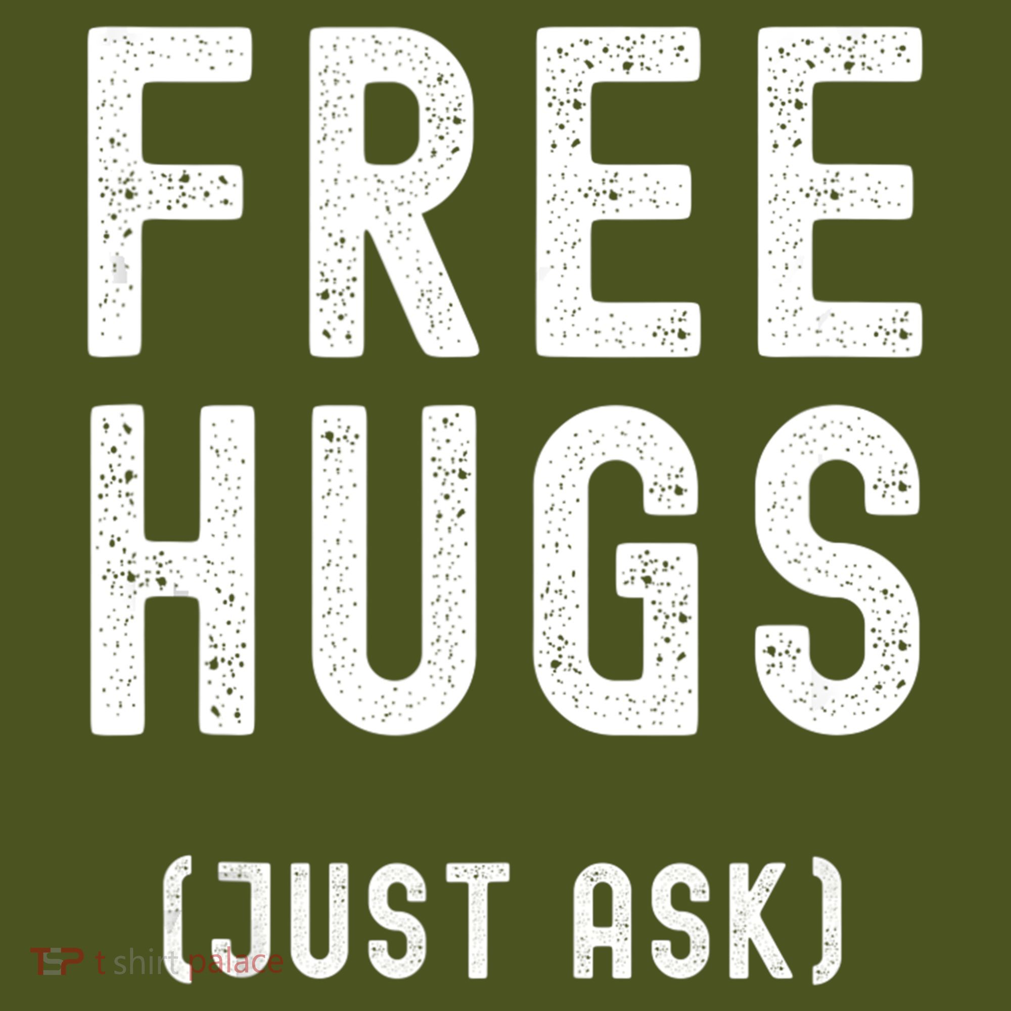 Free Hugs Just Ask The Baniff Cuffed Pom Beanie