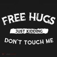 Free Hugs Just Kidding Don`t Touch Me Funny Gift Ornament thumb 1