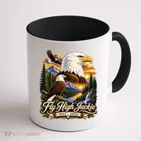 Fly High Jackie And Shadow Bald Eagle 2012-2026 RIP Coffee Mug thumb 1