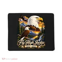 Fly High Jackie And Shadow Bald Eagle 2012-2026 RIP Mousepad thumb 0