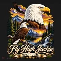 Fly High Jackie And Shadow Bald Eagle 2012-2026 RIP Toddler Hoodie thumb 2