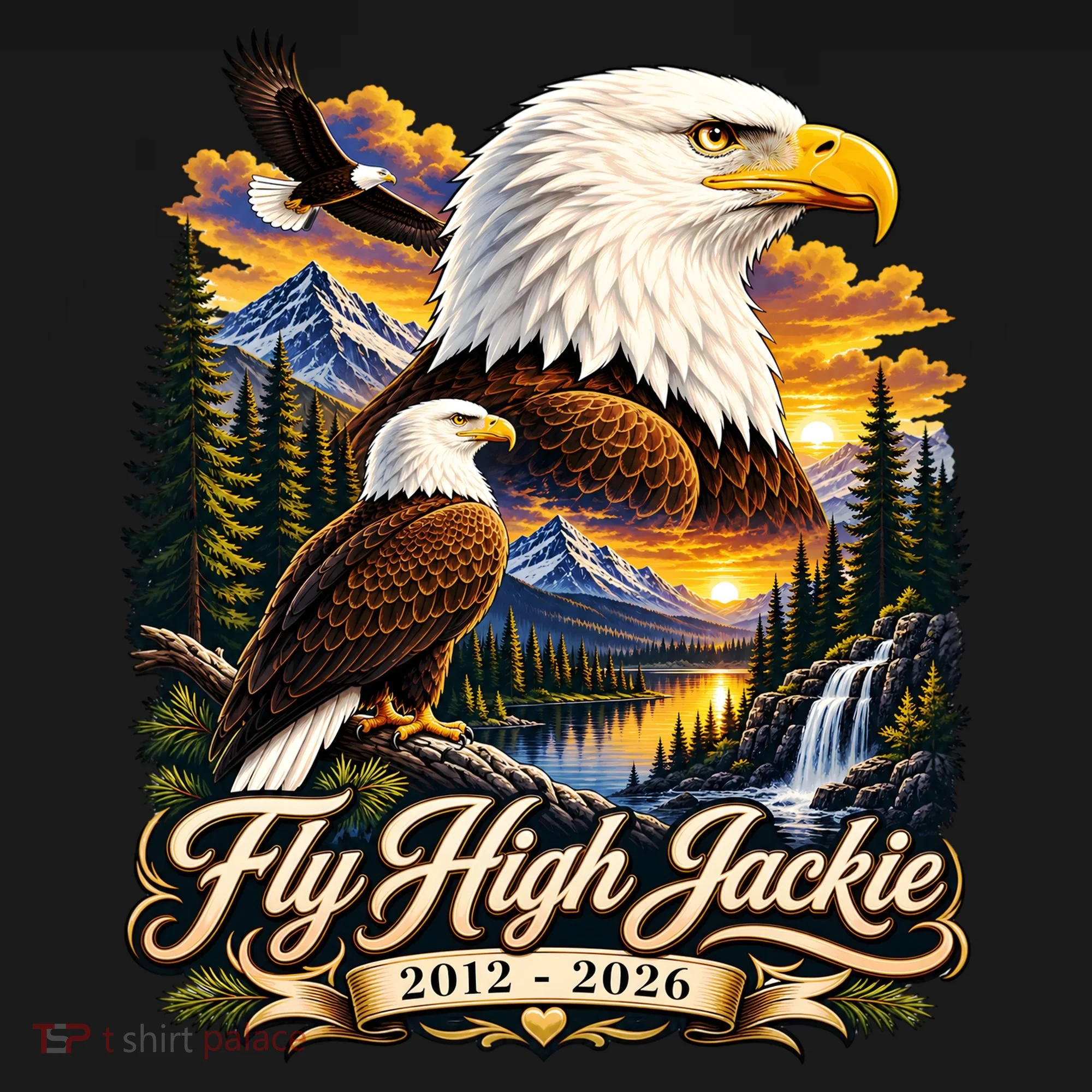 Fly High Jackie And Shadow Bald Eagle 2012-2026 RIP Tank Top
