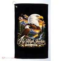 Fly High Jackie And Shadow Bald Eagle 2012-2026 RIP Golf Towel thumb 0