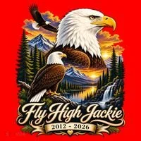 Fly High Jackie And Shadow Bald Eagle 2012-2026 RIP Santa Hat thumb 1