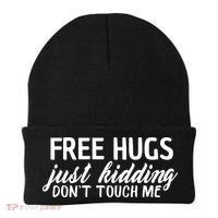 Free Hugs Just Kidding Don't Touch Me Beanie thumb 0