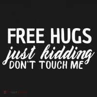 Free Hugs Just Kidding Don't Touch Me Women's Hoodie thumb 2