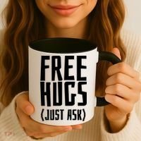Free Hugs Just Ask Funny Sarcastic Hug Meaningful Gift Coffee Mug thumb 3