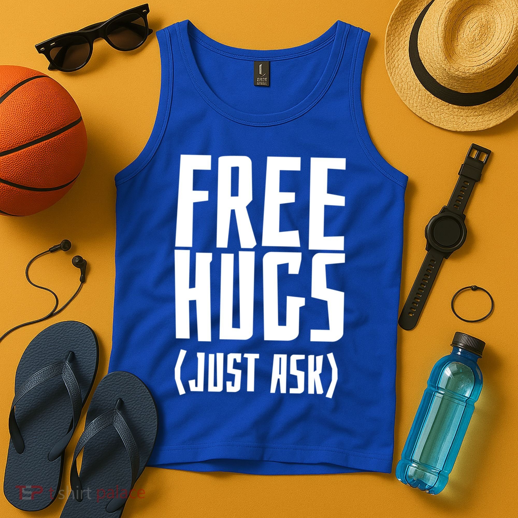 Free Hugs Just Ask Funny Sarcastic Hug Meaningful Gift Tank Top