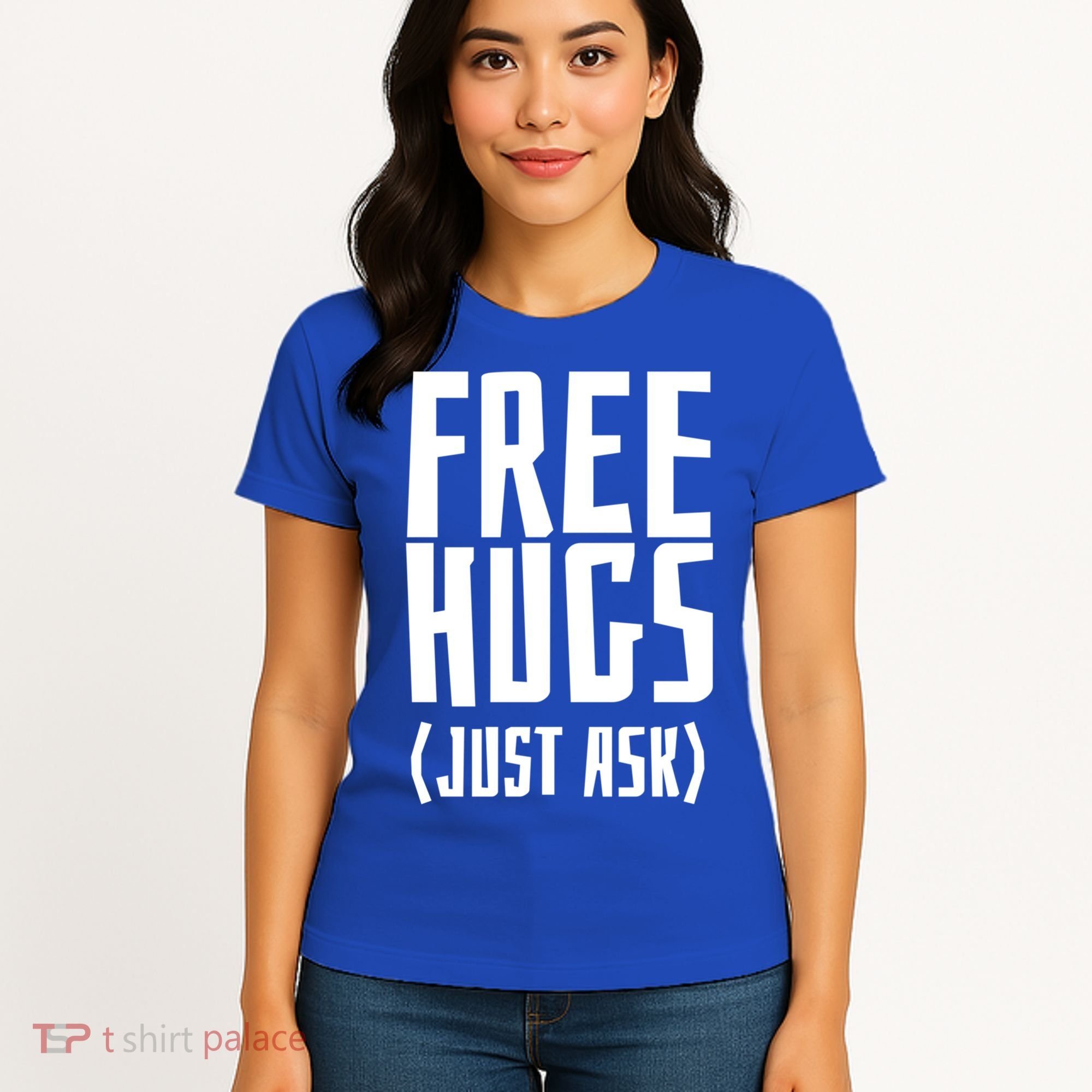 Free Hugs Just Ask Funny Sarcastic Hug Meaningful Gift Women's T-Shirt