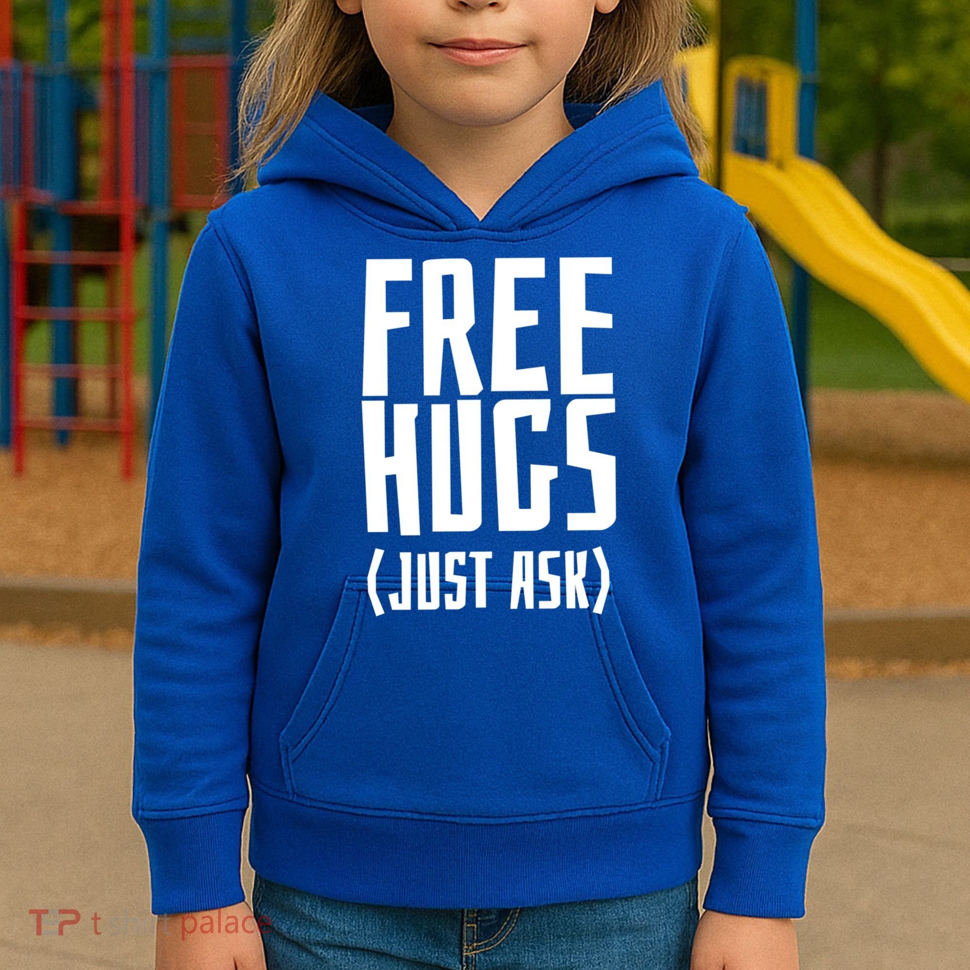 Free Hugs Just Ask Funny Sarcastic Hug Meaningful Gift Kids Hoodie