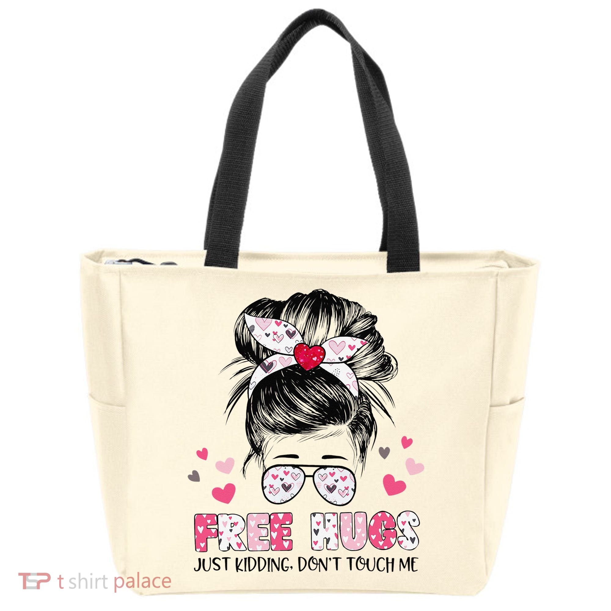 Free Hugs Just Kidding Don't Touch Me Tote Bag