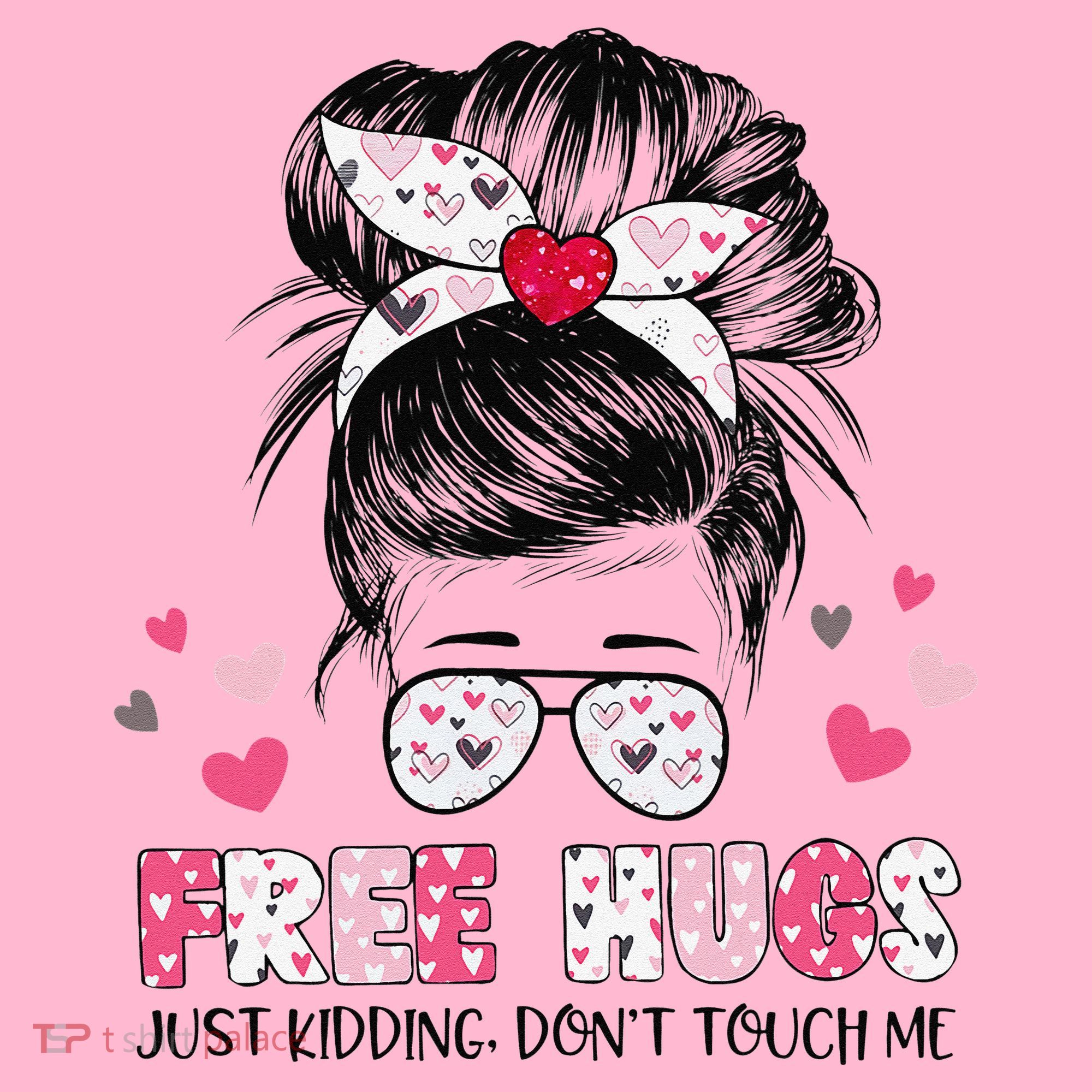 Free Hugs Just Kidding Don't Touch Me Coaster