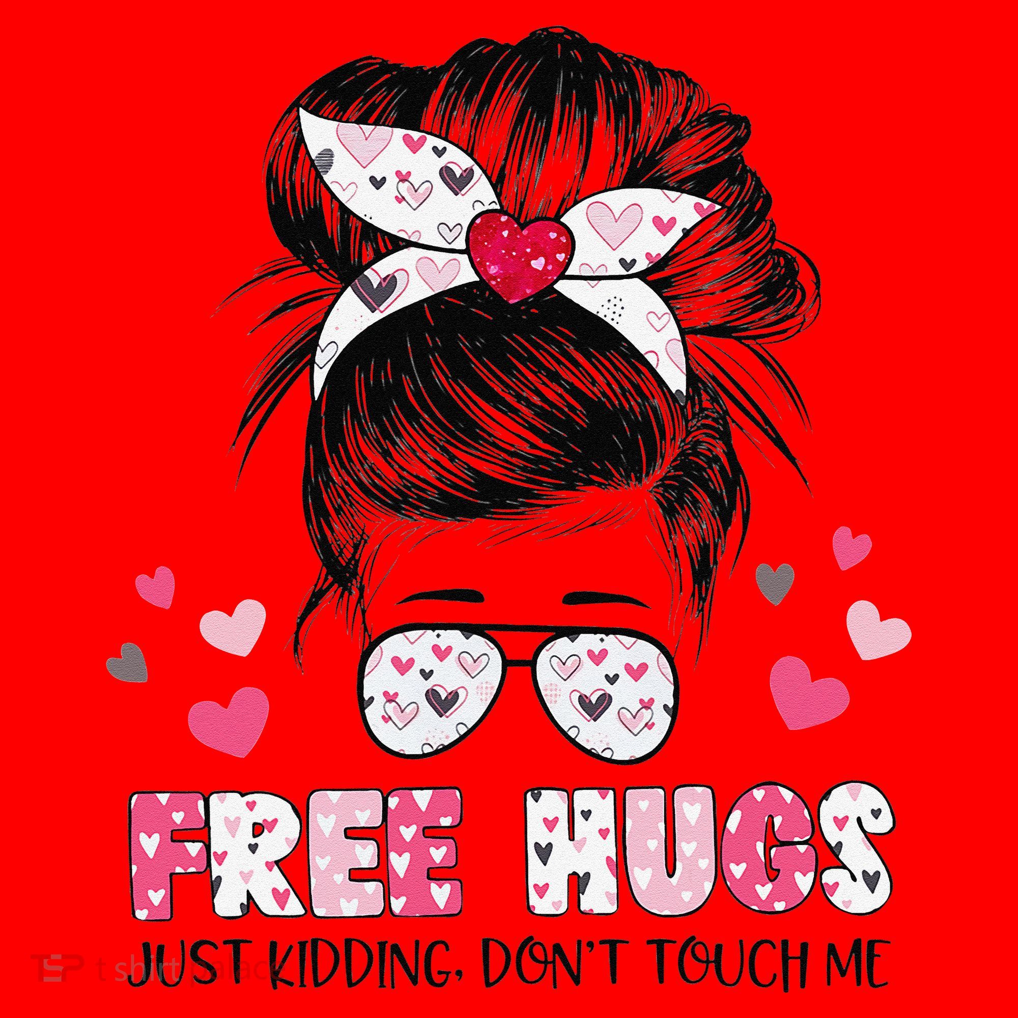 Free Hugs Just Kidding Don't Touch Me Santa Hat