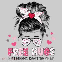 Free Hugs Just Kidding Don't Touch Me Tie-Dye T-Shirt thumb 2