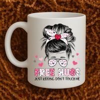 Free Hugs Just Kidding Don't Touch Me Coffee Mug thumb 2