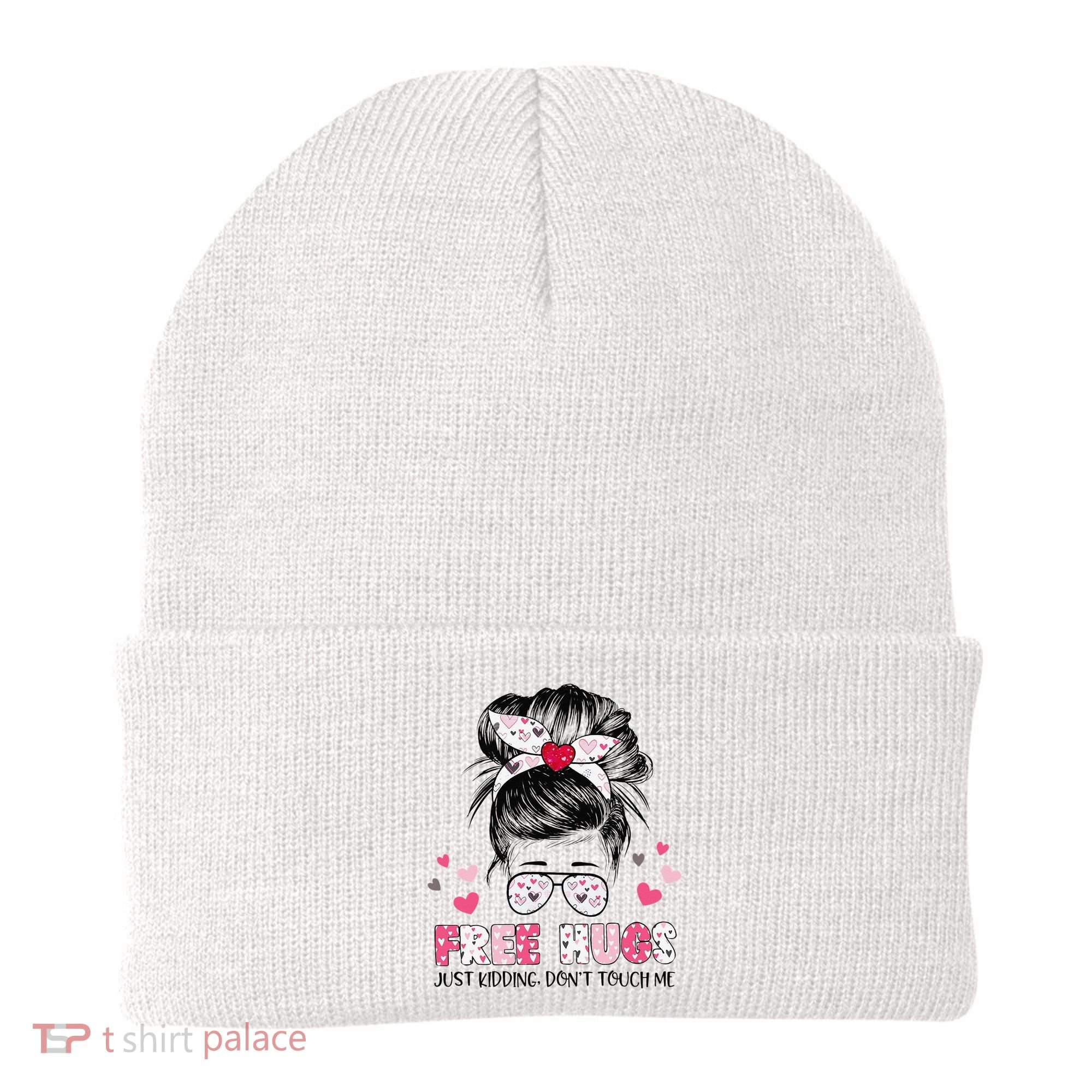 Free Hugs Just Kidding Don't Touch Me Beanie