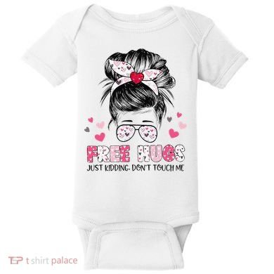 Free Hugs Just Kidding Don't Touch Me Baby Bodysuit