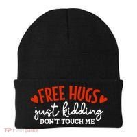Free Hugs Just Kidding Don't Touch Me Beanie thumb 0