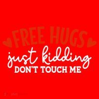 Free Hugs Just Kidding Don't Touch Me Santa Hat thumb 1