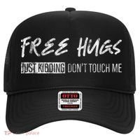 Free Hugs Just Ding Don't Touch Me Hat thumb 0
