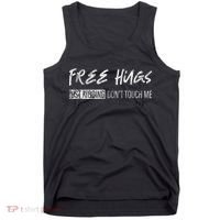 Free Hugs Just Ding Don't Touch Me Tank Top thumb 0