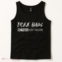 Free Hugs Just Ding Don't Touch Me Tank Top thumb 2