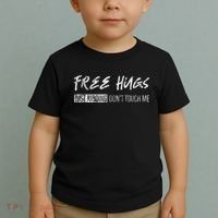Free Hugs Just Ding Don't Touch Me Toddler T-Shirt thumb 2