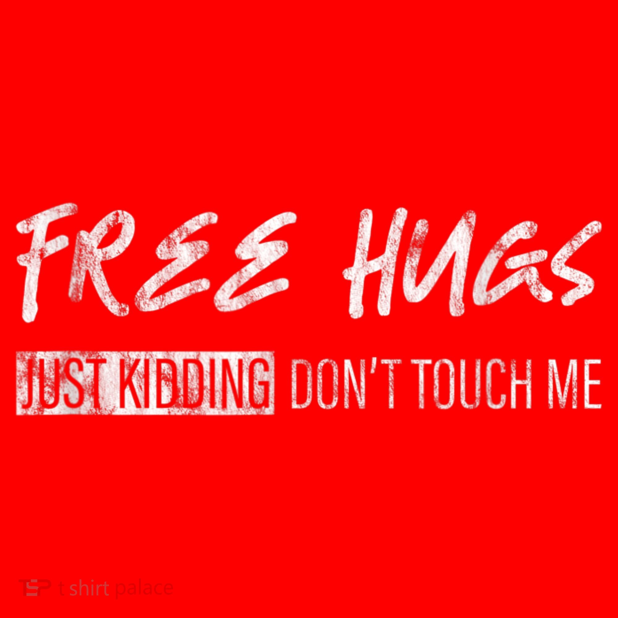 Free Hugs Just Ding Don't Touch Me Santa Hat