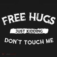 Free Hugs Just Kidding Don't Touch Me  Women's Hoodie thumb 2