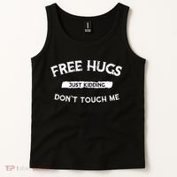 Free Hugs Just Kidding Don't Touch Me  Tank Top thumb 2