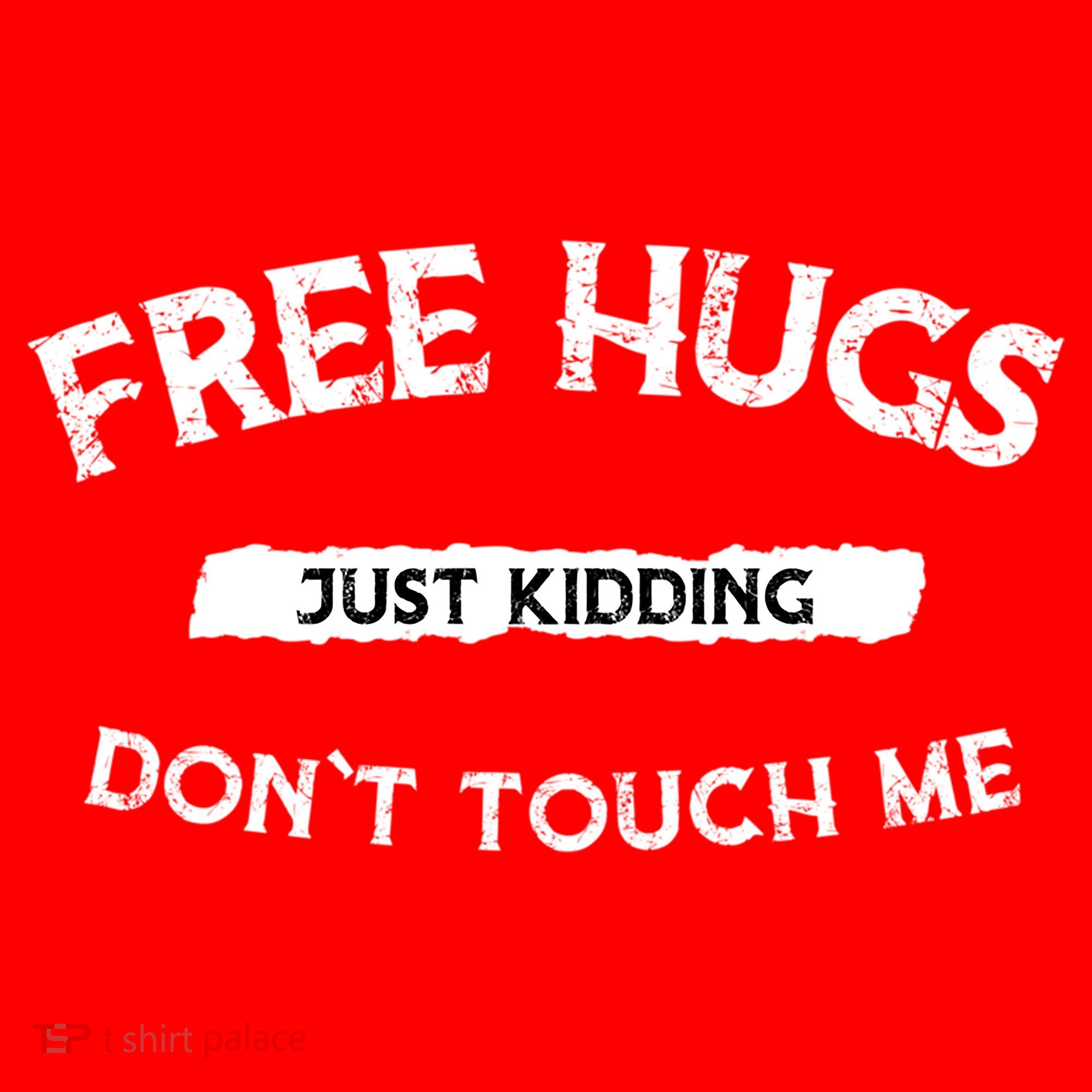Free Hugs Just Kidding Don't Touch Me  Santa Hat