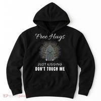 Free Hugs Just Ding Don't Touch Me, Porcupine, Introvert Hoodie thumb 0