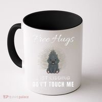 Free Hugs Just Ding Don't Touch Me, Porcupine, Introvert Coffee Mug thumb 0