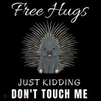 Free Hugs Just Ding Don't Touch Me, Porcupine, Introvert Coffee Mug thumb 5