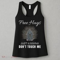 Free Hugs Just Ding Don't Touch Me, Porcupine, Introvert Women's Tank Top thumb 3