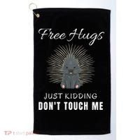 Free Hugs Just Ding Don't Touch Me, Porcupine, Introvert Golf Towel thumb 0